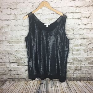 Hugo Boss Black shimmery sleeveless velvet top 12 but runs big 14-16 XL